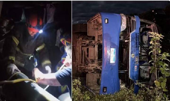 Acidente com ônibus de time de basquete deixa mortos e feridos em Tauá no Ceará