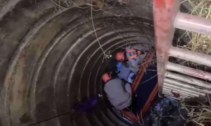 Bombeiros militares resgatam homem preso em poço no município de Iguatu no Ceará