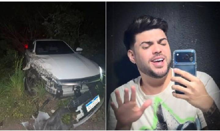 Cantor de forró sofre acidente a caminho de Icó, no Interior do Ceará
