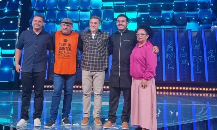 Cearense que vendeu adesivos para pagar faculdade do filho participa do Domingão com Huck