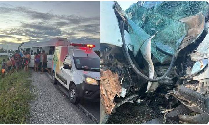 Colisão entre van e micro-ônibus deixa dois mortos na CE-085, em Itarema
