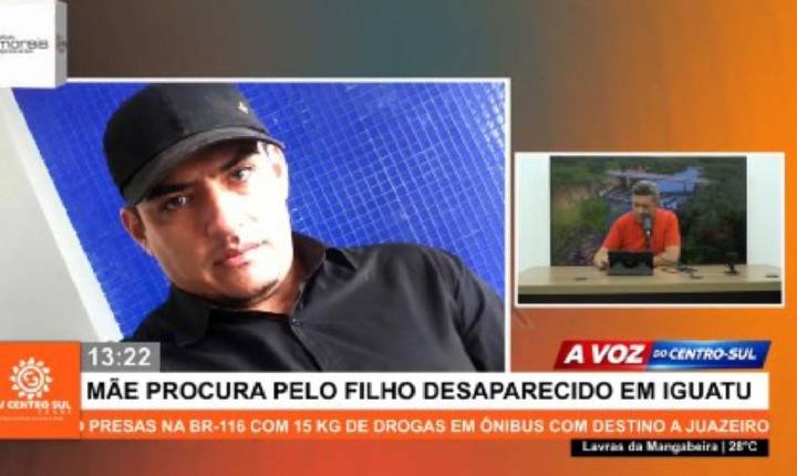 FAMÍLIA PROCURA HOMEM DE 36 ANOS DESAPARECIDO DESDE QUINTA-FEIRA EM IGUATU