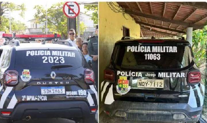 Homem é preso em Mulungu interior do Ceará, com viatura falsa da Polícia Militar do Ceará