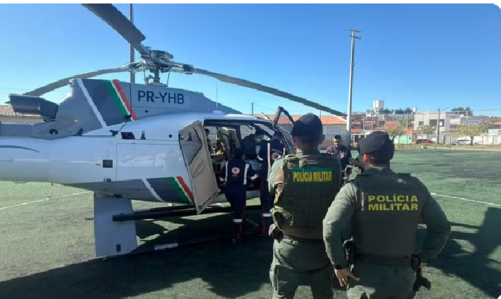 Homem morre e criança é levada de helicóptero para hospital após acidente em Icó no Ceará