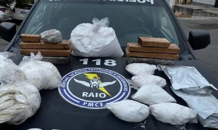 Mulher é presa com 17 kg de drogas em ônibus com destino a Tauá, no Interior do Ceará