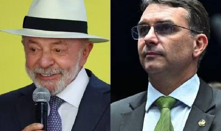 No 1º turno, Lula tem 41% e Flávio Bolsonaro tem 37%, em empate técnico, aponta BTG/Nexus