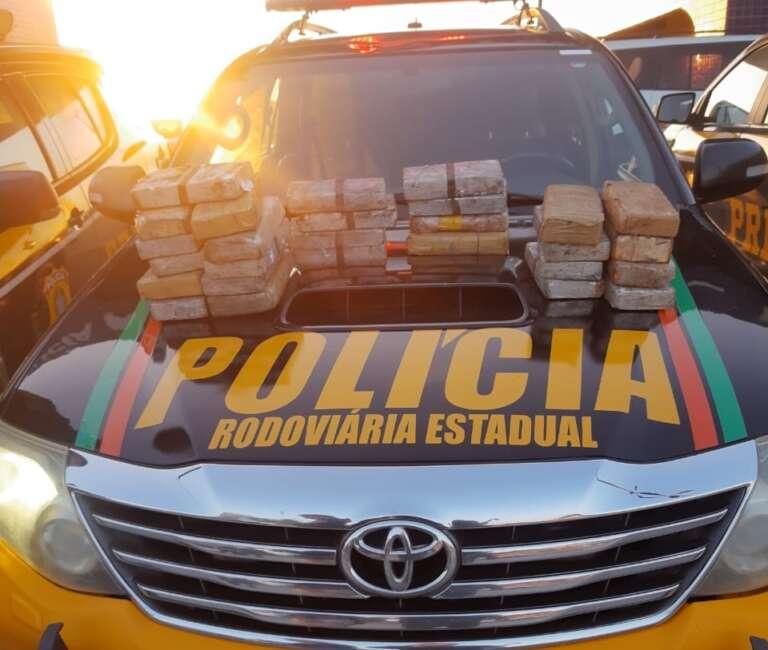 Em ação conjunta, homem é preso em flagrante transportando 69 quilos de cocaína