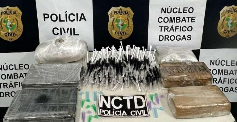 Polícia Civil prende duas pessoas em flagrante transportando drogas no Cariri