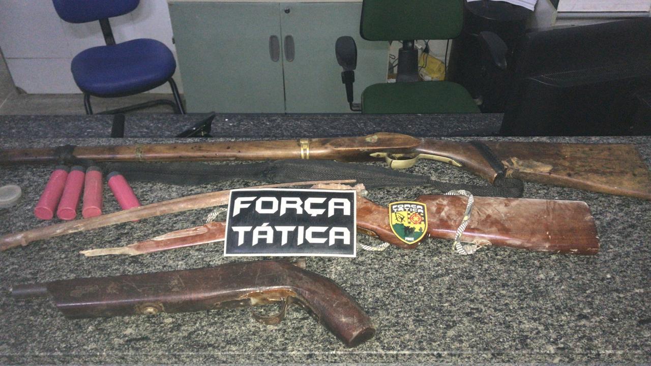 Polícia apreende armas de fogo, após tentativa de homicídio na zona rural de Iguatu