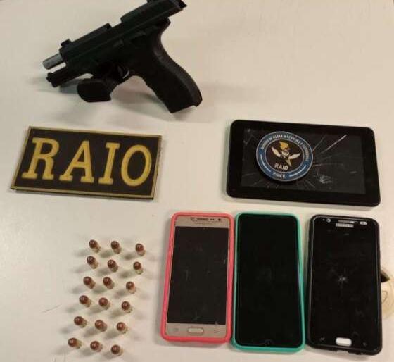 Adolescente em posse de pistola e munições é detido pelo RAIO em Iguatu