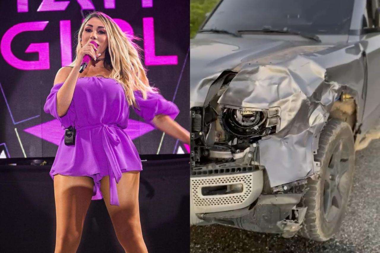 Taty Girl sofre acidente de carro causado por vaca no Rio Grande do Norte