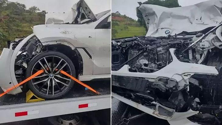 Atacante do Bahia se envolve em acidente de carro na BA-355, ao bater em um cavalo