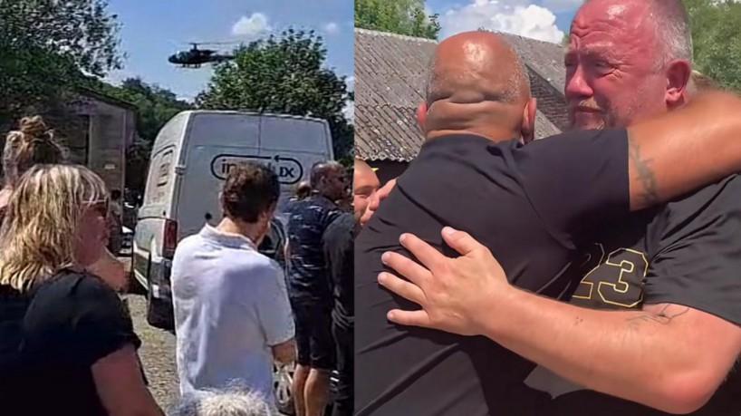 Na Bélgica, homem finge a própria morte e chega a velório de helicóptero para 'dar lição' a família