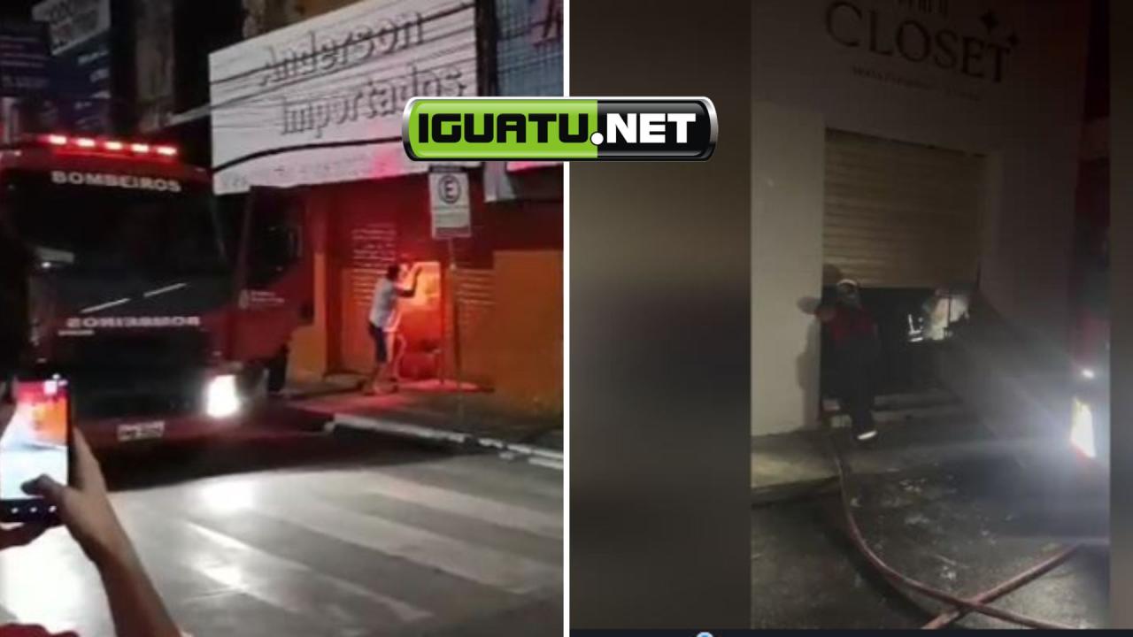 Incêndio destrói duas lojas no centro de Iguatu