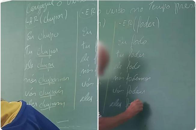 Professor é afastado após conjugar verbos de cunho sexual durante aula no interior de SP: 'Tira a inocência da criança', diz pai
