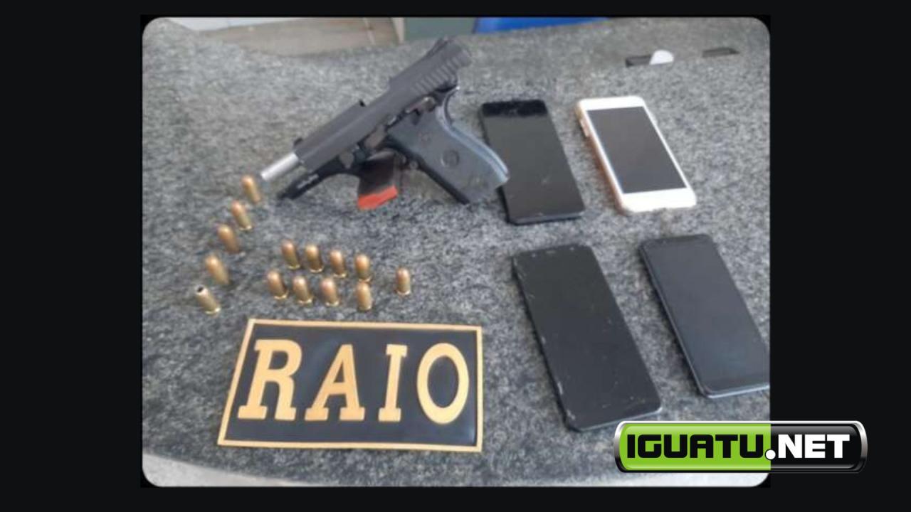 RAIO apreende pistola e munições no Bairro Jardim Oásis, em Iguatu