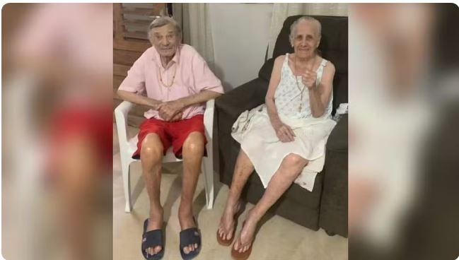 Marido de 104 anos e esposa de 100 anos comemoram 83 anos de casado e contam o segredo da união, em  Boa Viagem, no interior do Ceará
