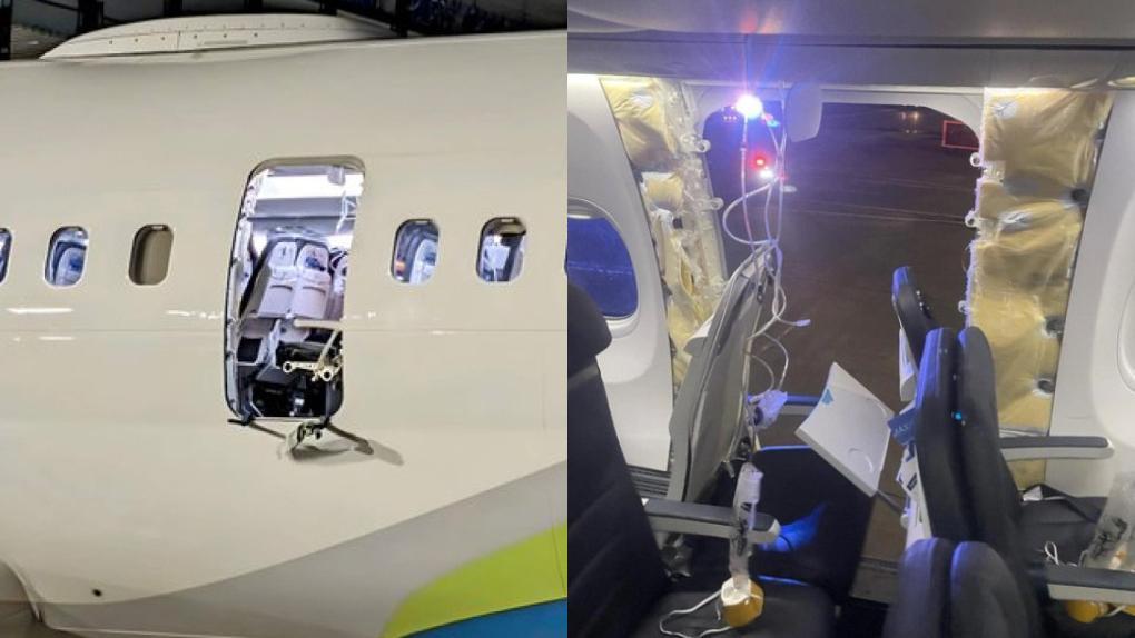 Avião perde parte da fuselagem no ar e voa de 'porta aberta' por 15 minutos nos EUA