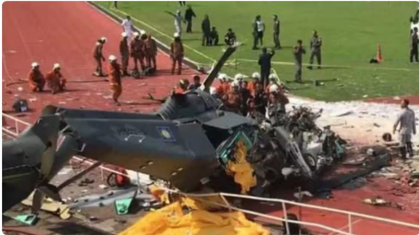 Dois helicópteros colidem no ar e deixam dez mortos na Malásia