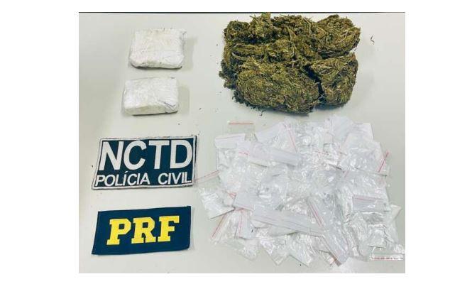 Casal em posse de quase 1 kg de drogas é preso durante ação conjunta em Barbalha