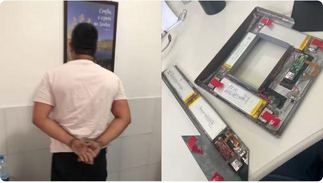 Homem é preso após ser flagrado instalando ‘chupa-cabra’ em agência bancária de Quixadá no Ceará