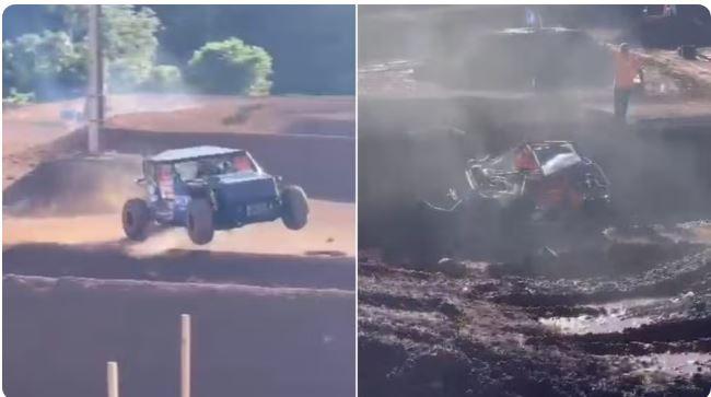 Prefeito Morada Nova no Ceará, perde controle durante competição off road e capota veículo em Santa Catarina