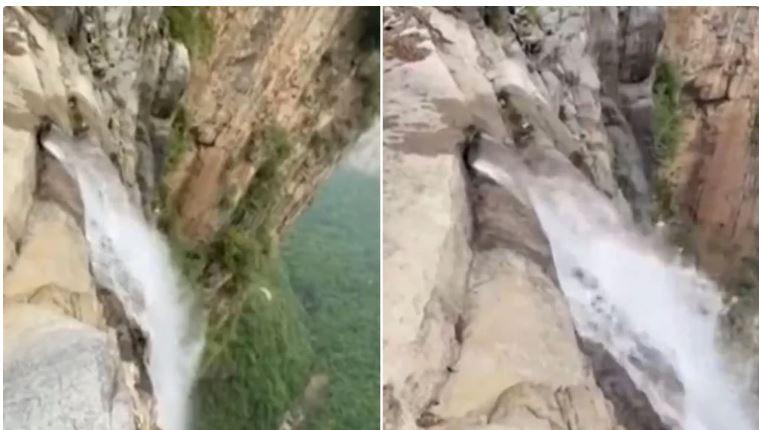 Turista descobre que cachoeira Yuntaishan, a maior da China, é abastecida por cano escondido