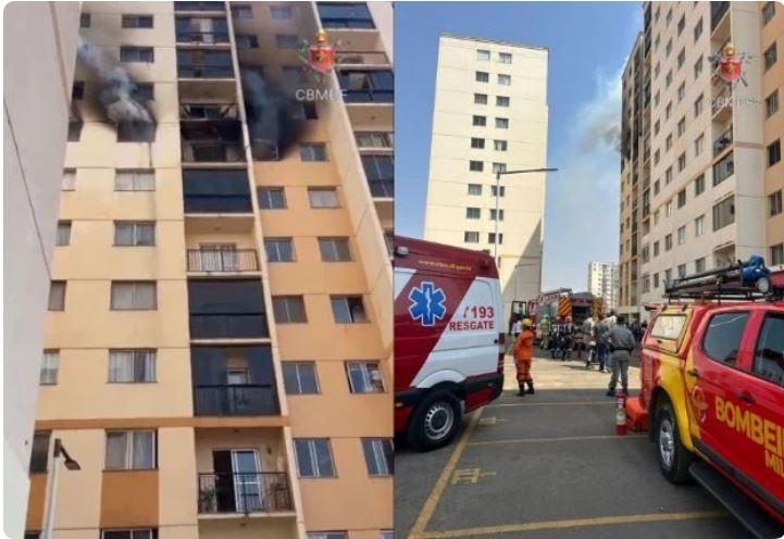 Casal e bebê morrem ao pularem de sétimo andar de prédio para fugir de incêndio em Valparaíso de Goiás