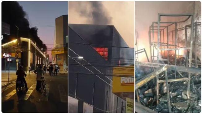 Incêndio destrói estoque de loja de calçados em Iguatu no Ceará