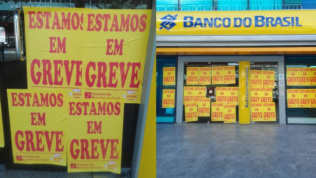 Bancários do Banco do Brasil no Ceará entram em greve nesta segunda-feira (16)