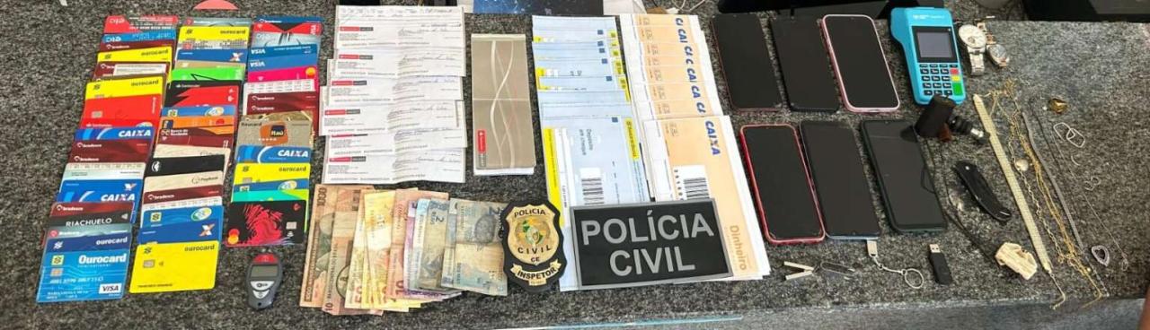 Casal suspeito de furto mediante fraude a agência bancária é preso pela Polícia Civil em Iguatu