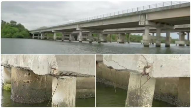 Pontes em situação crítica no Ceará têm ferros expostos e rachaduras