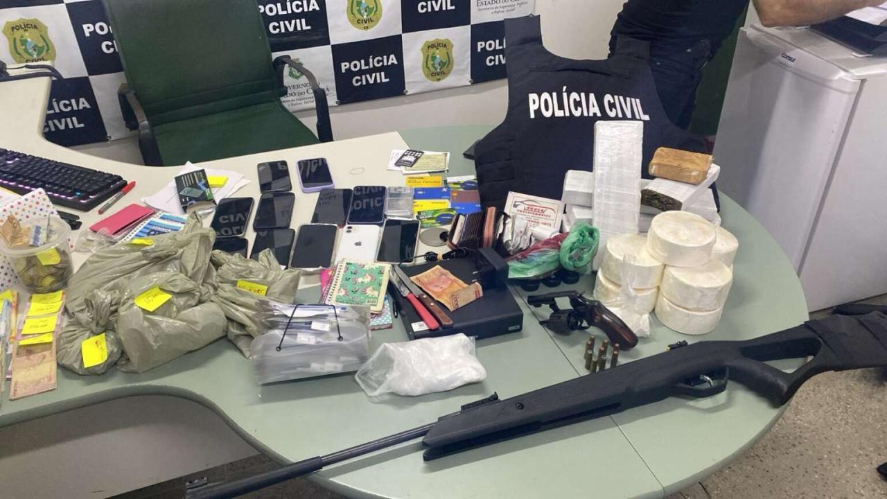Polícia Civil deflaga operação em Iguatu e nove pessoas foram presas.