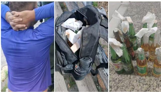 Homem é preso em Fortaleza com 12 coquetéis molotov que seriam usados em briga de torcida, diz polícia
