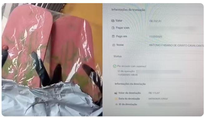Pai compra berço para o filho pela internet mas recebe par de chinelos no Ceará