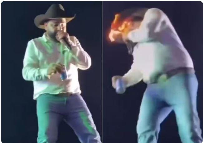 Sertanejo Léo fica ferido ao ter rosto atingido por fogo de máquina de efeito especial em show em Pontal, SP