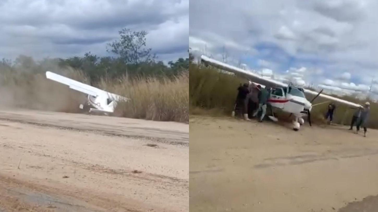 Aeronave de pequeno porte perde controle durante pouso em Várzea Alegre, no Ceará