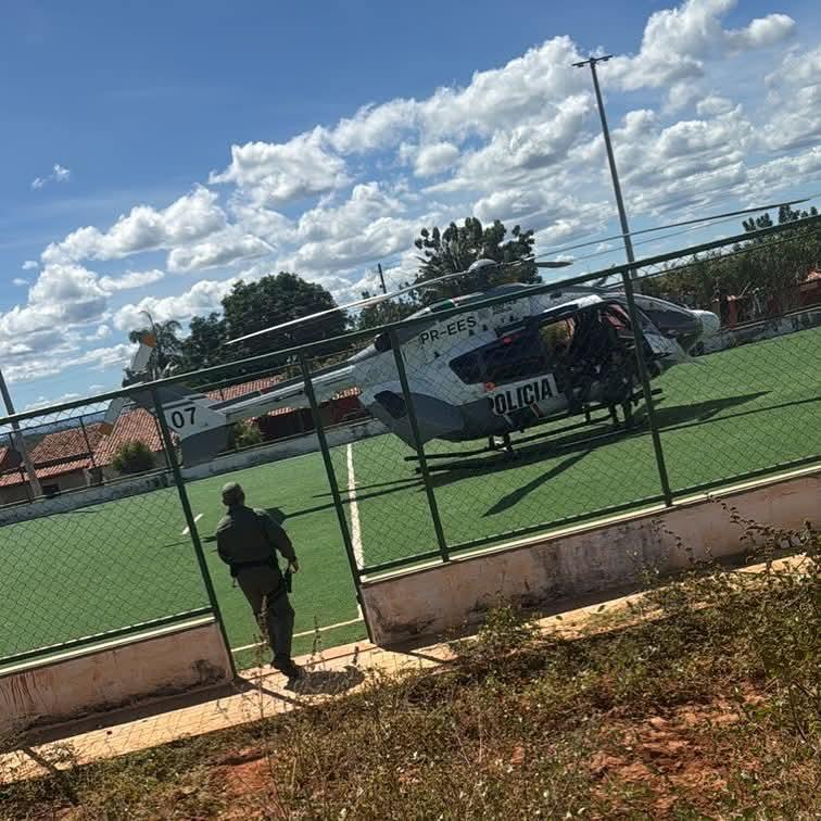  Helicóptero da Polícia pousa em Cedro para transferir idoso com quadro grave de saúde