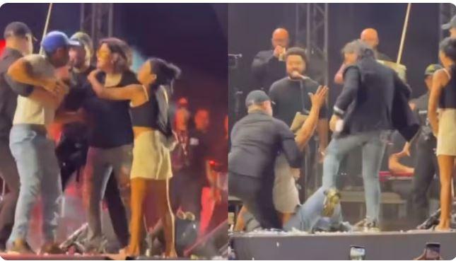 Homem sobe em palco em show da Roberta Miranda e cantora reage com empurrão e chute em Campos Sales, no Ceará