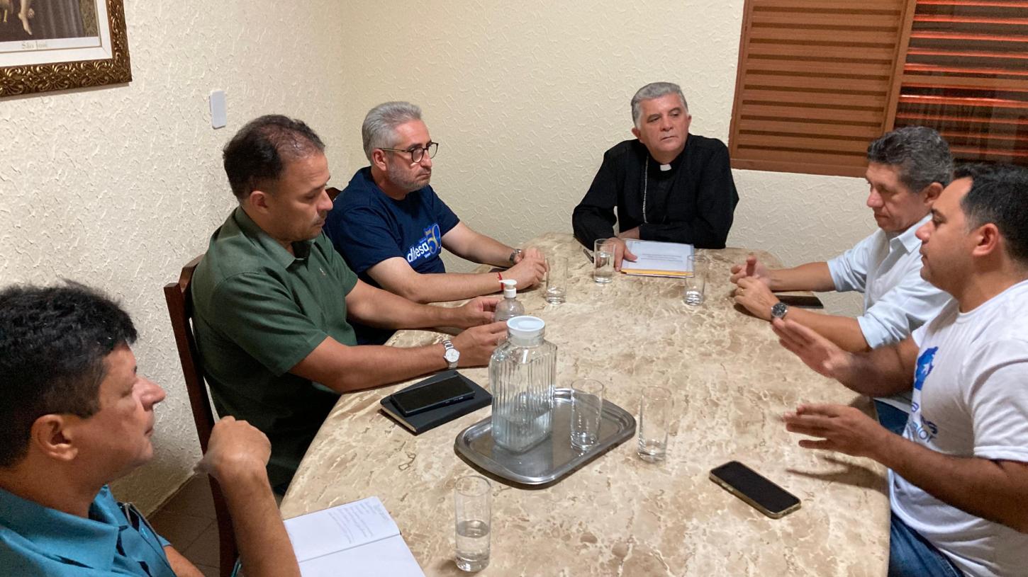 Reunião com da Comissão com o Bispo Dom Geraldo que aconteceu no dia 24 de julho de 2025