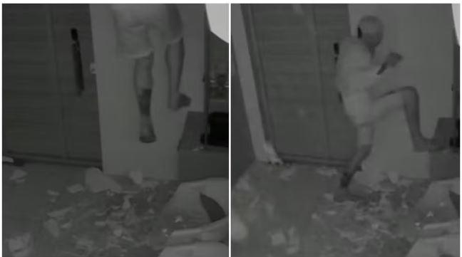 Ladrão quebra teto de clínica por engano, sai sem levar nada e rouba R$ 7 mil de loja vizinha em Quixeramobim, no sertão cearense