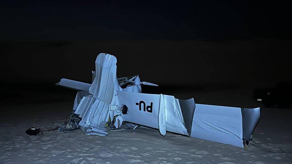 Avião de pequeno porte cai nos Lençóis Maranhenses e deixa duas pessoas mortas