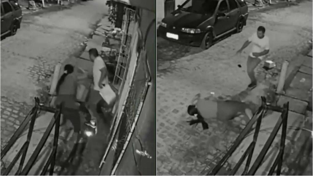 Casal é atingido por fio de energia e sofre queimaduras em frente de casa em Recife