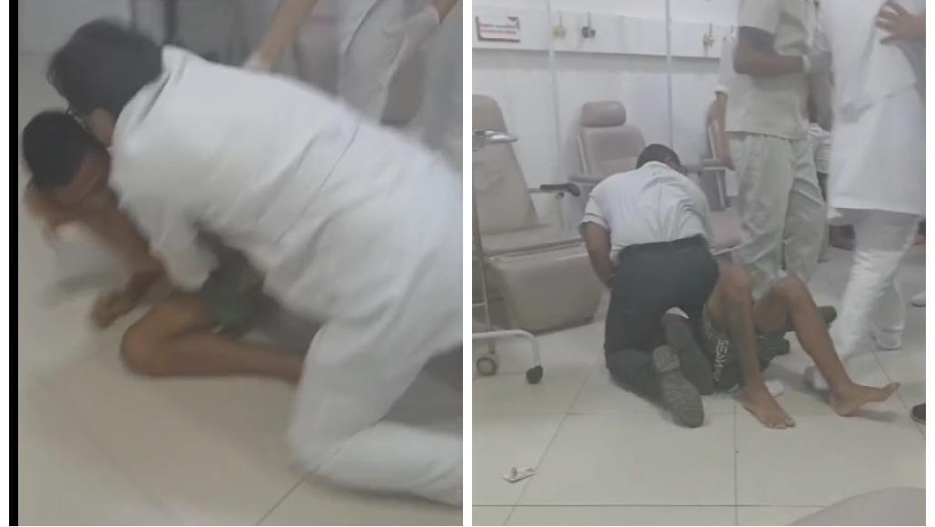 Paciente agride técnico de enfermagem e acaba imobilizado em hospital do  Crato no Interior do Ceará