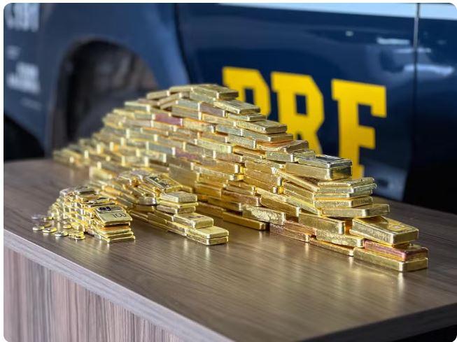 PRF apreende 103 kg de ouro avaliados em mais de R$ 60 milhões em Roraima