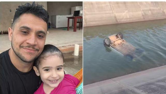 Pai e filha são achados mortos em carro submerso em canal na cidade de Brejo Santo, no Ceará