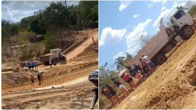 Caminhão perde controle em ladeira e mata mulher em motocicleta no município de Barbalha no Ceará