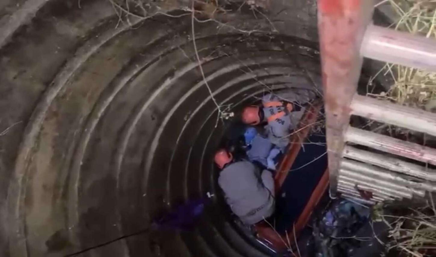 Bombeiros militares resgatam homem preso em poço no município de Iguatu no Ceará