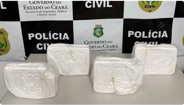 Mulher é presa com 4kg de cocaína em Nova Olinda, no Ceará