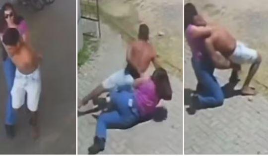 Sozinha, policial civil agarra, derruba e segura preso que tentava fugir de UPA em Quixadá, no Ceará